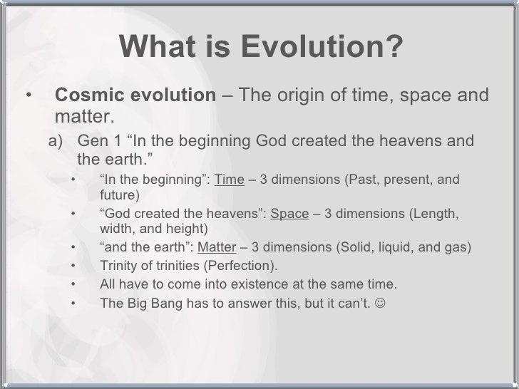 creation vs. evolution thesis statement